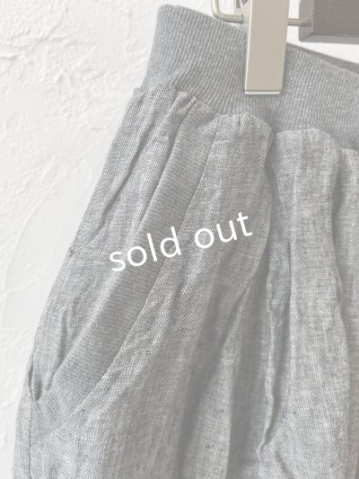 画像3: ubasoku/0055 ウエストリブボリュームパンツ・ブラックシャンブレー