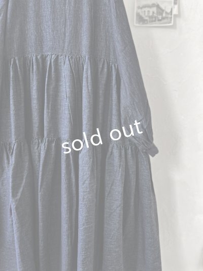 画像9: ubasoku/0039 デニムティアードワンピース・インディゴ