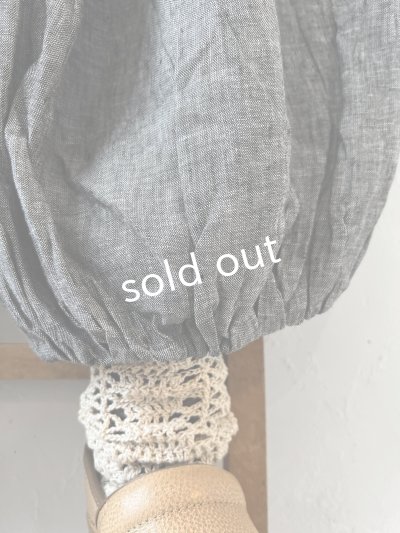 画像4: ubasoku/0055 ウエストリブボリュームパンツ・ブラックシャンブレー