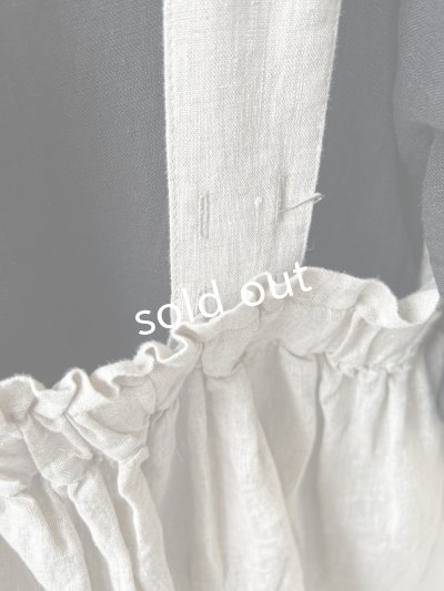 画像8: ubasoku/0023 裾レースのタックジャンパースカート・ナチュラル