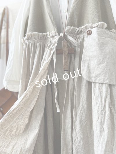 画像7: MARCHE' DE SOEUR／ベストワンピース・オリーブベージュ×生成り