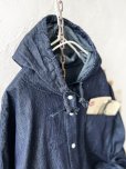 画像3: ubasoku/0017 フード付きデニムバルーンブラウス・インディゴ (3)