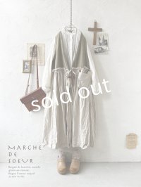 MARCHE' DE SOEUR／ベストワンピース・オリーブベージュ×生成り