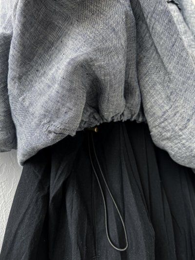 画像12: ubasoku/0017 フード付きデニムバルーンブラウス・インディゴ