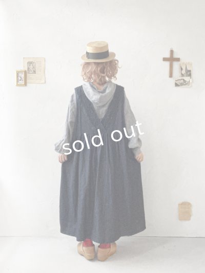 画像10: ubasoku/0030 2wayフリルジャンパースカート・インディゴ