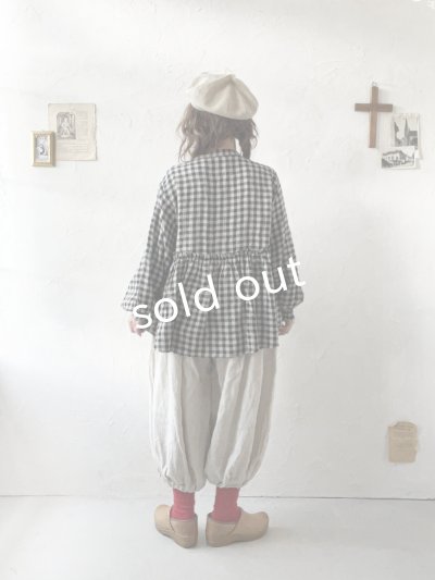 画像9: ubasoku/0053 ウエストリブボリュームパンツ・ナチュラル