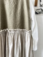 画像9: MARCHE' DE SOEUR／ベストワンピース・オリーブベージュ×生成り (9)