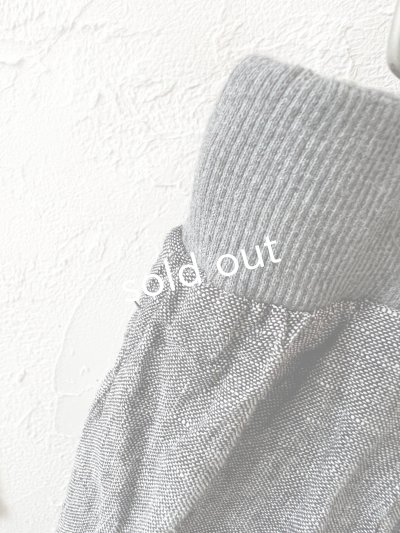 画像6: ubasoku/0055 ウエストリブボリュームパンツ・ブラックシャンブレー