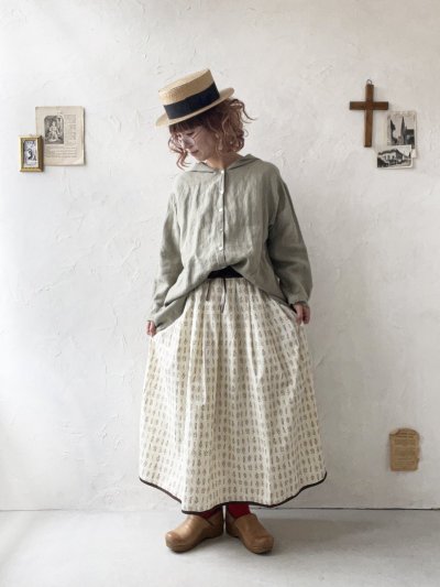 画像10: 08mab/リネンフードプルオーバー・ベージュ