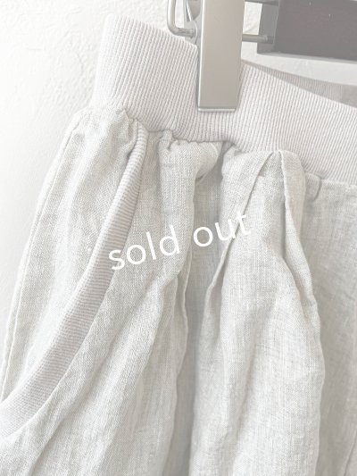 画像3: ubasoku/0053 ウエストリブボリュームパンツ・ナチュラル