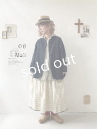 08mab/デニムスタンドカラージャケット・インディゴ