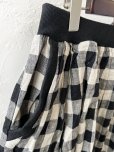 画像3: ubasoku/0054 ウエストリブボリュームパンツ・ブロックチェック (3)