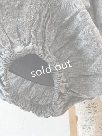 画像5: ubasoku/0055 ウエストリブボリュームパンツ・ブラックシャンブレー