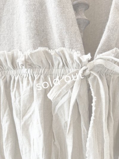 画像6: MARCHE' DE SOEUR／ウールツイードのベストワンピース・ベージュ×生成り