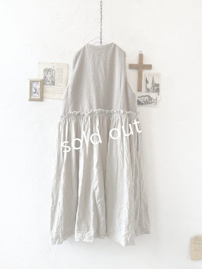 画像8: MARCHE' DE SOEUR／ウールツイードのベストワンピース・ベージュ×生成り