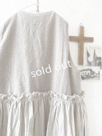 画像9: MARCHE' DE SOEUR／ウールツイードのベストワンピース・ベージュ×生成り