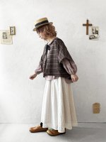 画像16: MARCHE' DE SOEUR／セーラー襟のタッセルちびジャケット・レッドブラウンチェック (16)