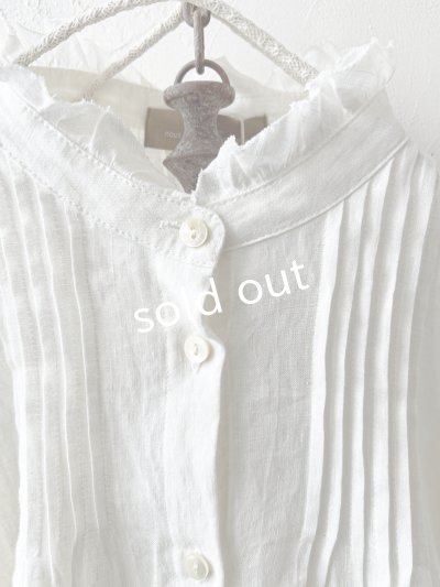 画像4: nous rendent heureux／フリル襟ピンタックブラウス・オフ
