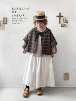 画像14: MARCHE' DE SOEUR／セーラー襟のタッセルちびジャケット・レッドブラウンチェック (14)