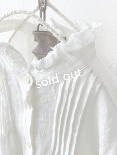 画像3: nous rendent heureux／フリル襟ピンタックブラウス・オフ