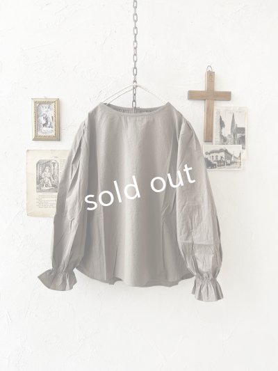画像3: nous rendent heureux／シャーリングパフ袖ブラウス・グレージュ