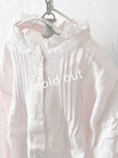画像4: nous rendent heureux／フリル襟ピンタックブラウス・ペールピンク