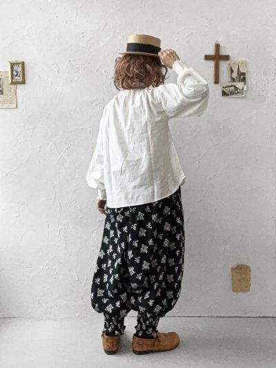 画像9: nous rendent heureux／シャーリング襟ブラウス・ライトグレー