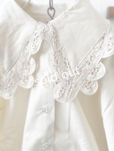 画像3: nous rendent heureux／バテンレース襟ブラウス・ライトベージュ