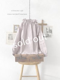 nous rendent heureux／りぼんフリル襟ブラウス・モーヴピンク