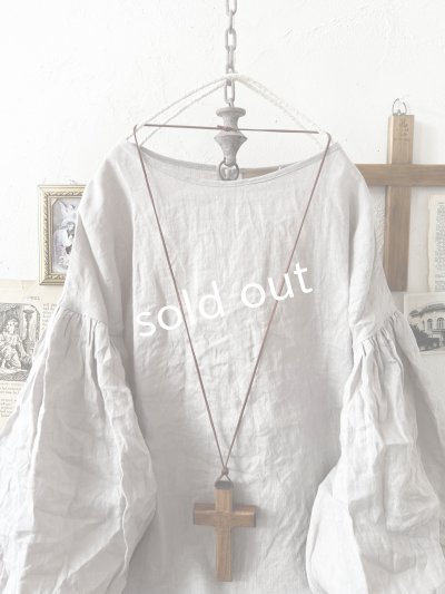 画像2: nous rendent heureux／バルーン袖ブラウス・ライトグレー