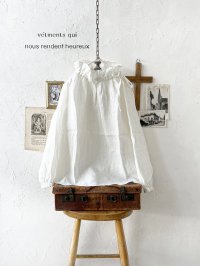 nous rendent heureux／りぼんフリル襟ブラウス・オフ