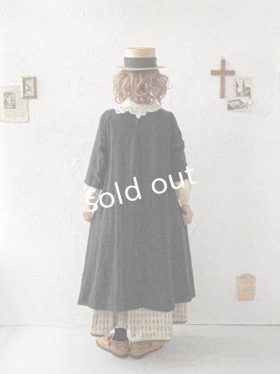 画像9: Re:born/リネン七分袖ワンピース・黒