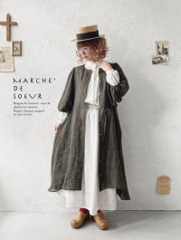 MARCHE' DE SOEUR／ホイップガーゼワンピース・チャコール
