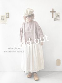 nous rendent heureux／バルーン袖ブラウス・モーヴピンク