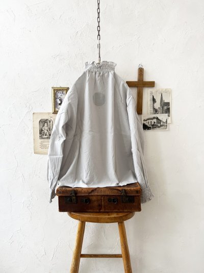 画像5: nous rendent heureux／シャーリング襟ブラウス・ライトグレー