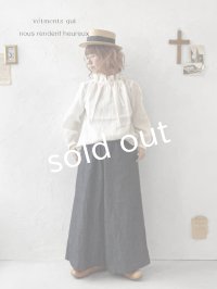 nous rendent heureux／りぼんフリル襟ブラウス・オフ