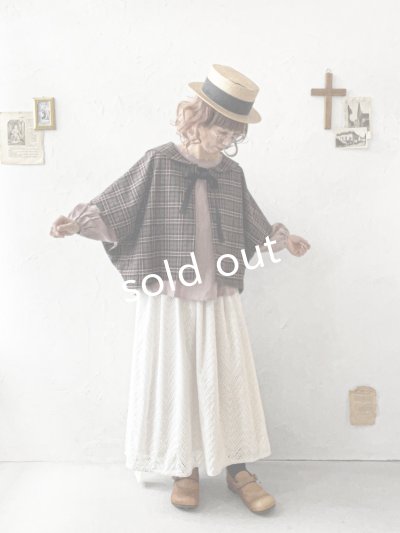 画像15: MARCHE' DE SOEUR／セーラー襟のタッセルちびジャケット・レッドブラウンチェック