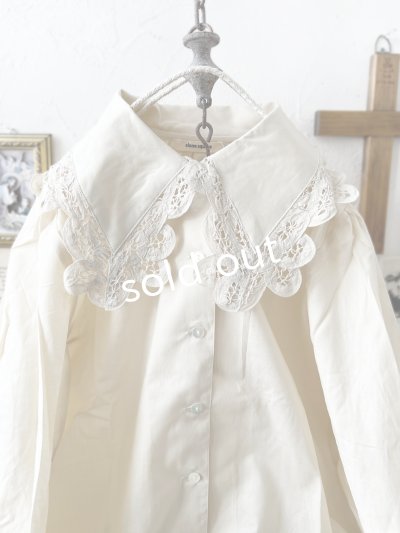 画像5: nous rendent heureux／バテンレース襟ブラウス・ライトベージュ