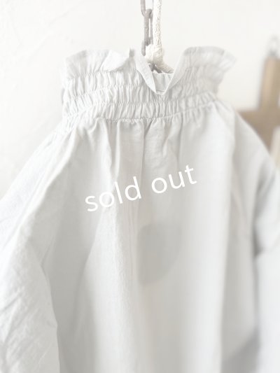 画像6: nous rendent heureux／シャーリング襟ブラウス・ライトグレー