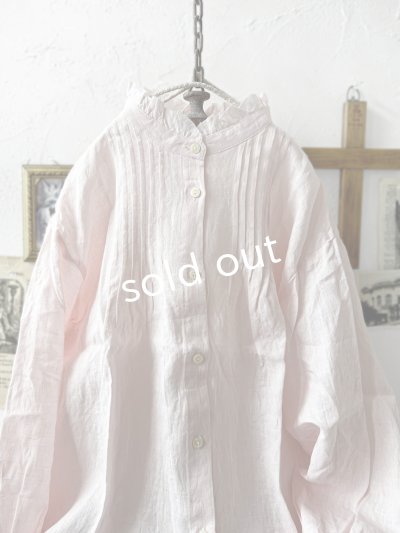 画像3: nous rendent heureux／フリル襟ピンタックブラウス・ペールピンク