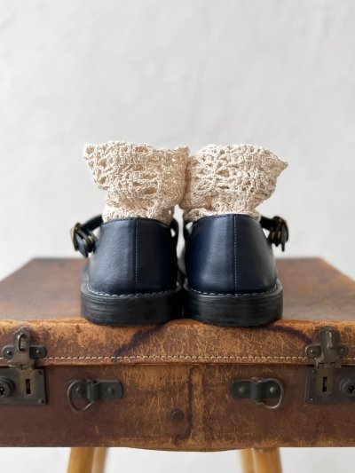 画像6: Diu／本革 Tストラップシューズ・ダークネイビー［M / L］