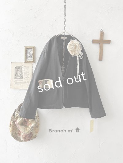 画像2: Branch m'／ウエストリボンジャケット・黒
