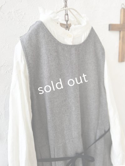 画像3: Branch m'／2wayウエストリボンワンピース・グレー