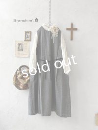 Branch m'／2wayウエストリボンワンピース・グレー