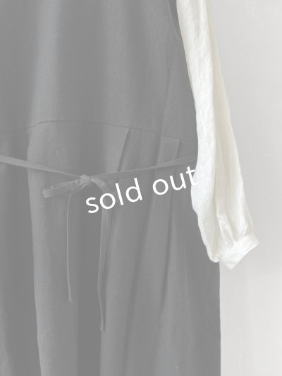 画像3: Branch m'／2wayウエストリボンワンピース・黒