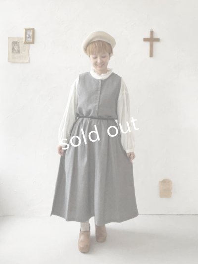 画像11: Branch m'／2wayウエストリボンワンピース・グレー
