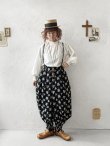 画像15: MARCHE' DE SOEUR／ピエロパンツ・黒ブーケ刺繍 (15)
