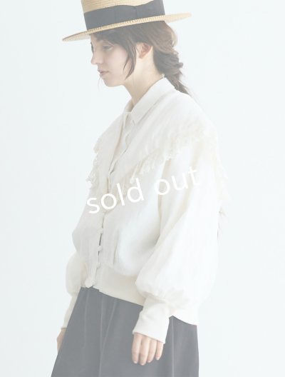 画像17: MAGALI /コルトレイクリネン レース襟カーディガン・アイボリー