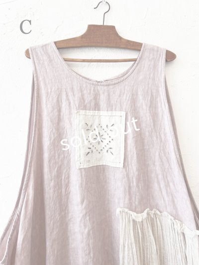 画像19: MARCHE' DE SOEUR／アンティークレース付きタブリエドレス・サクラ