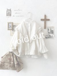 MAGALI /コルトレイクリネン レース襟カーディガン・アイボリー